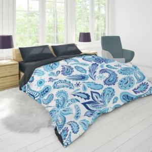 Blue Fresh Indian Pattern Paisley Duvet Cover 1