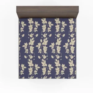 Blue Leaf Pattern Fitted Sheet