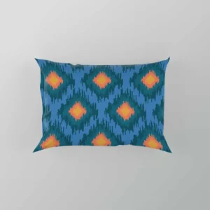 Blue Orange Polygon Triangle Pillow Case