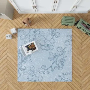 Blueberry Sketch Pattern Rug