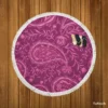 Bohemian Indian Beautiful Paisley Round Beach Towel