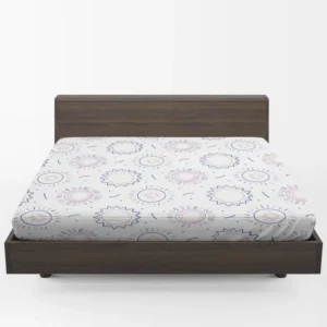 Boho Sun And Daisy Pattern Fitted Sheet 1