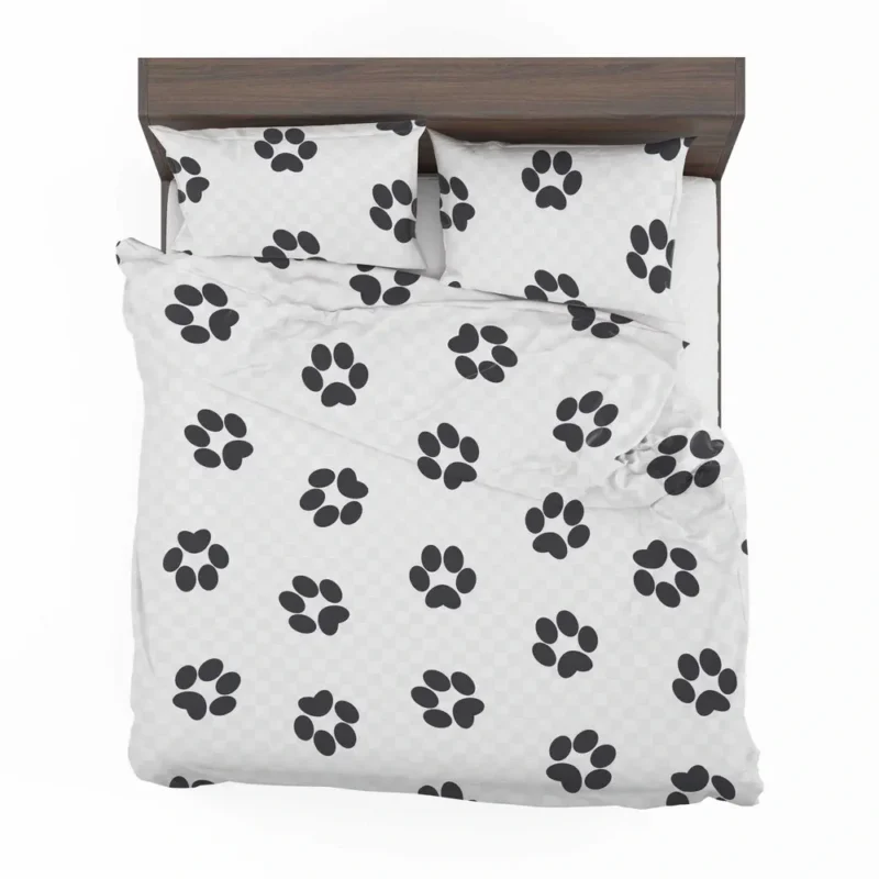 Cat Paw Black And White Bedding Set 2