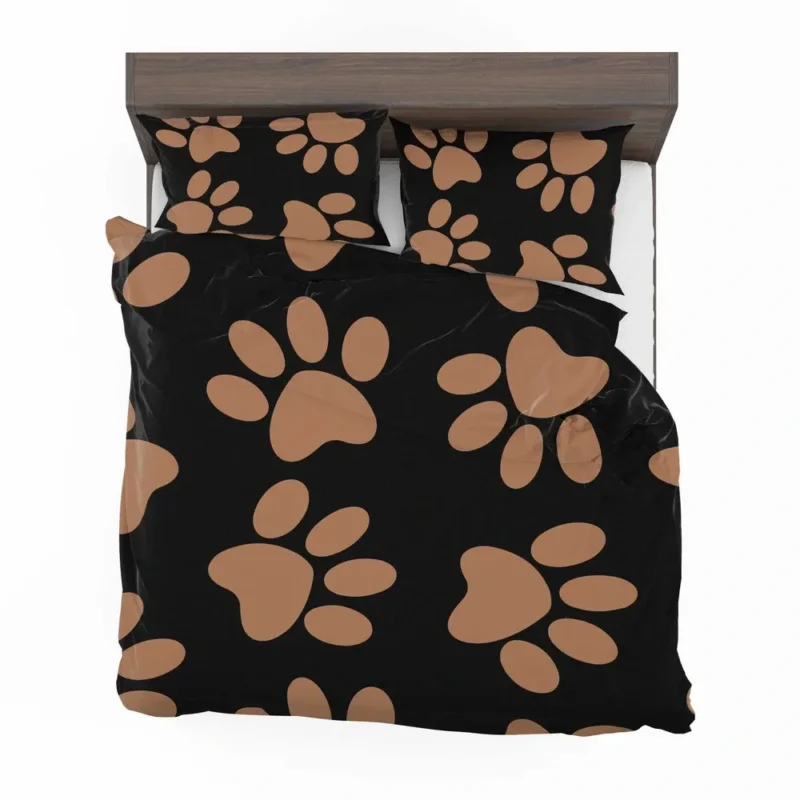 Cat Puppy Traces Pattern Bedding Set 2
