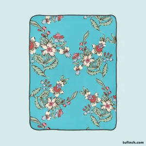 Chinese Style Vintage Flowers Fleece Blanket 1
