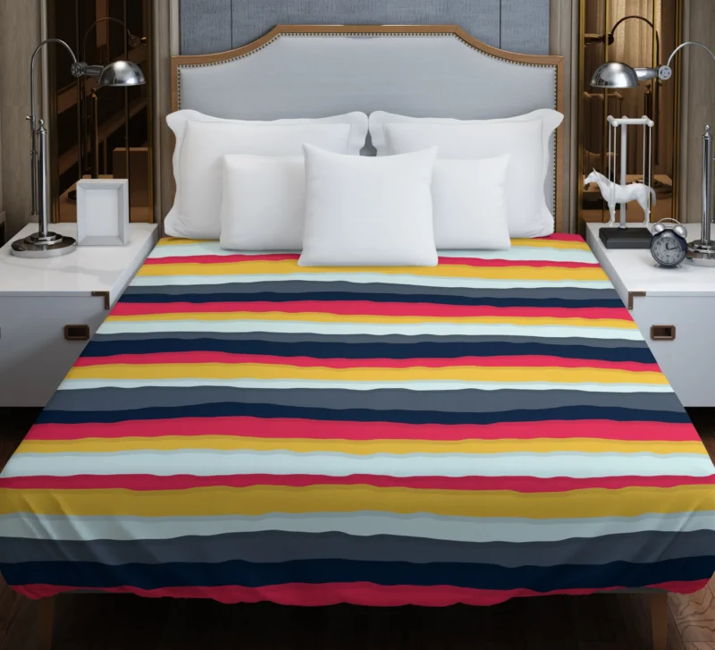 Colored Stripes Pattern Design Duvet Cover