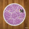 Colorful Grape Bunches Art Round Beach Towel