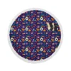 Colorful Mini Rectangle Pattern Round Beach Towel