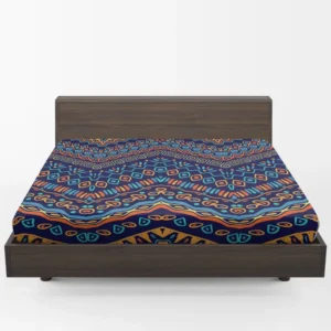 Colorful Pattern with Ethnic Elements Fitted Sheet 1