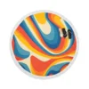 Colorful Waves Doodle Pattern Round Beach Towel