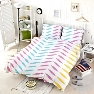 Colorful Zigzag Geometric Repeat Bedding Set