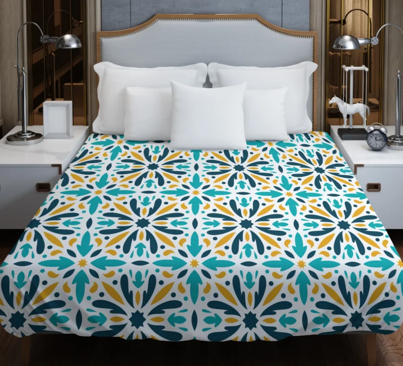 Creative Arabesque Flat Design Pattern Duvet Cover