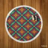 Elegant Moroccan Pattern Round Beach Towel