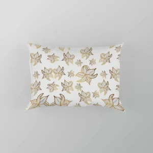 Elegant Scattered Gold Floral Pattern Pillow Case