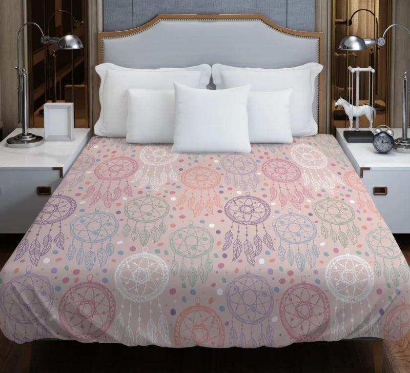 Engraved Hand Drawn Boho Pattern Design Duvet Cover