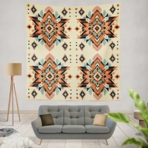 Ethnic Abstract Tribal Design Wall Tapestry