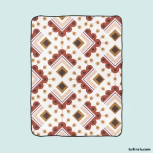 Ethnic Oriental Ikat Fleece Blanket 1