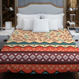 Ethnic Tribal Pattern Background Duvet Cover