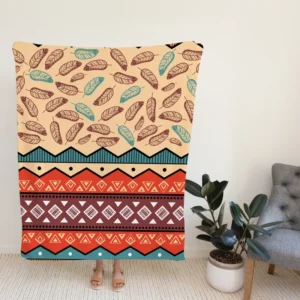 Ethnic Tribal Pattern Background Fleece Blanket