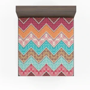 Ethnic Zigzag Pattern Fitted Sheet