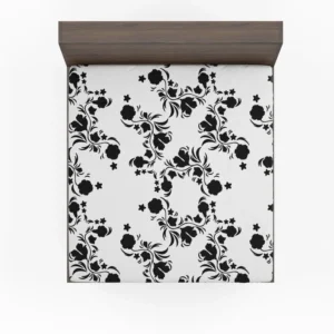 Ethno Pattern Boho Floral Design Fitted Sheet