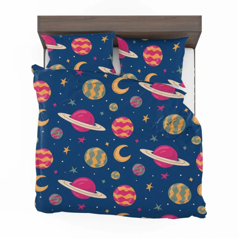 Fantasy Planet Saturn Pattern Bedding Set 2
