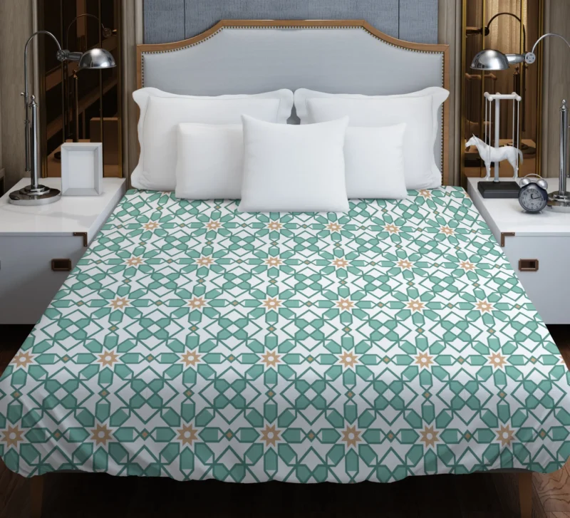 Flat Creative Arabesque Pattern Duvet Cover