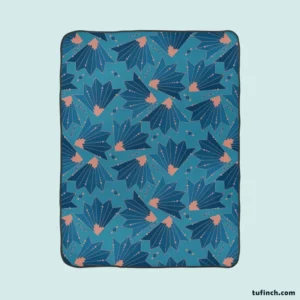 Flat Design Art Deco Fleece Blanket 1