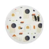 Flat Design Boho Geometric Pattern Round Beach Towel
