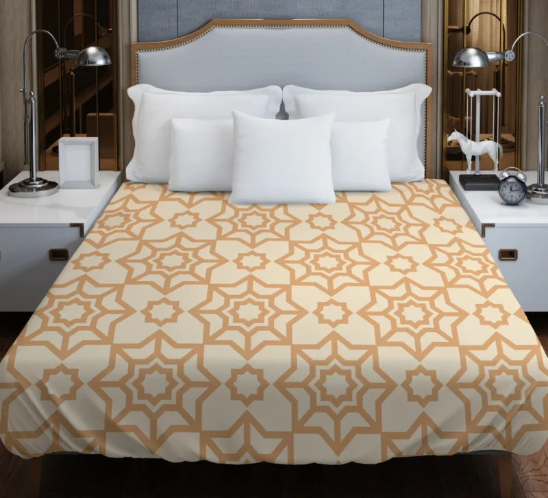 Flat Design Complex Arabesque Pattern Duvet Cover