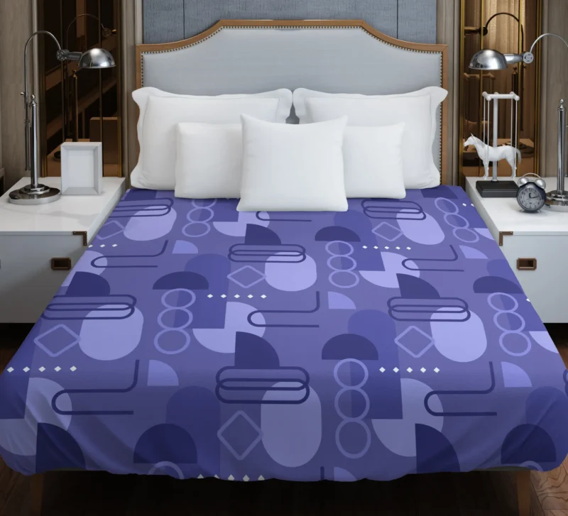 Flat Design with Liberty Blue Background Duvet Cover