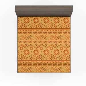 Flat Kwanzaa Pattern Design Fitted Sheet