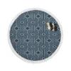 Flat Linear Abstract Lines Pattern Round Beach Towel