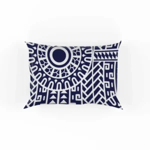 Flat Maori Tattoo Pattern Design Pillow Case