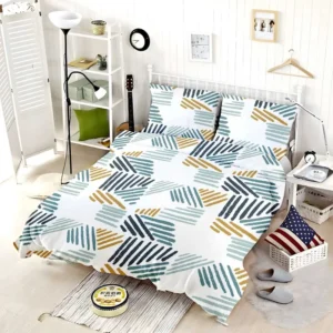 Flat Organic Abstract Element Pattern Bedding Set