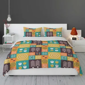 Flat Scandinavian Design Pattern Bedding Set 1