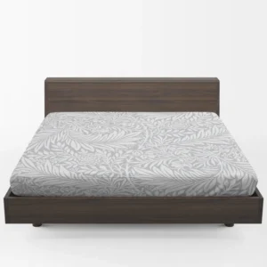 Floral Pattern on Goose Background Fitted Sheet 1