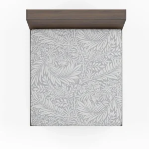 Floral Pattern on Goose Background Fitted Sheet