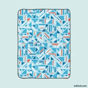 Folk Weave Lines Ornament Pattern Fleece Blanket 1