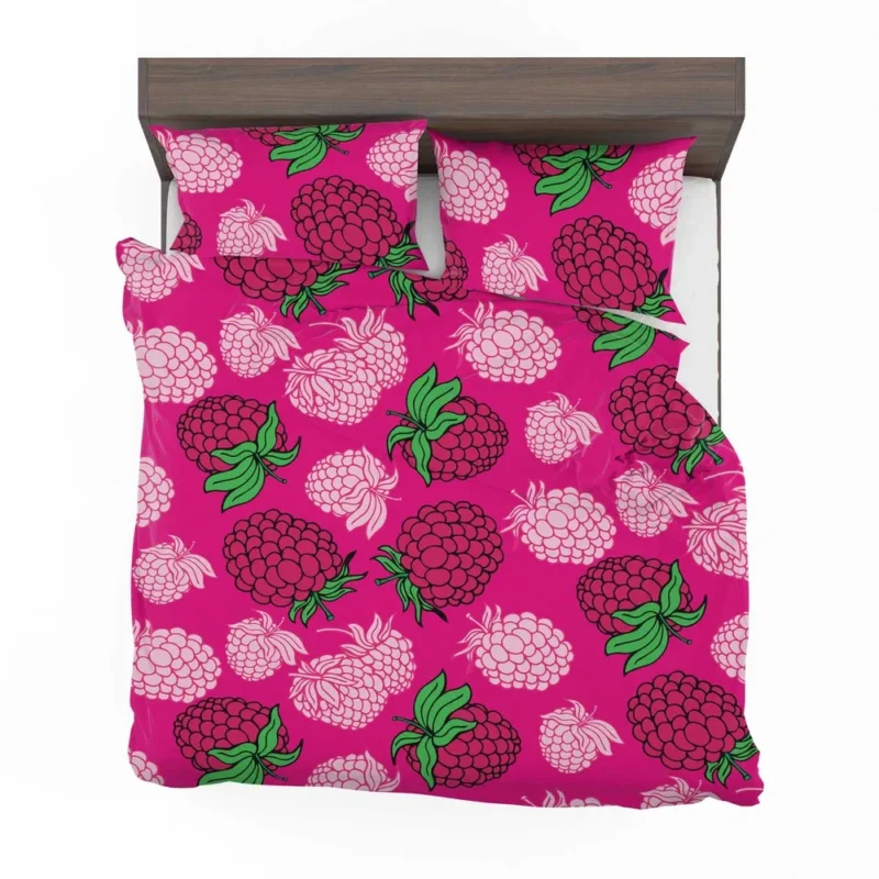 Fresh Raspberry Pink Background Bedding Set 2
