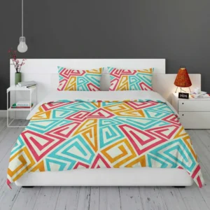 Funky Maze Seamless Pattern Bedding Set 1