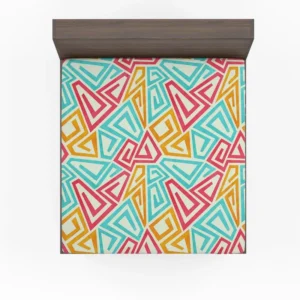 Funky Maze Seamless Pattern Fitted Sheet