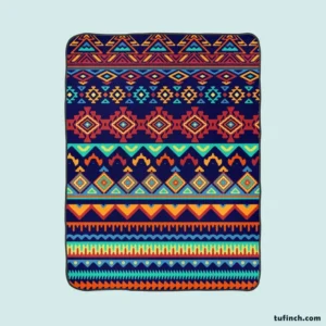 Geometrics Ethnic Style Tribal Fleece Blanket 1