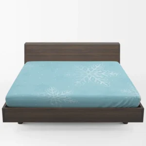 Glowing Snowflake Dendrites Pattern Fitted Sheet 1
