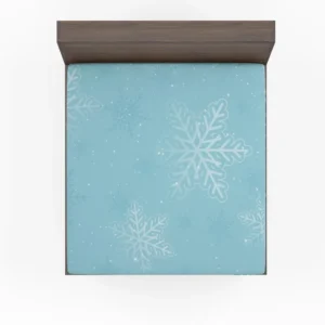 Glowing Snowflake Dendrites Pattern Fitted Sheet