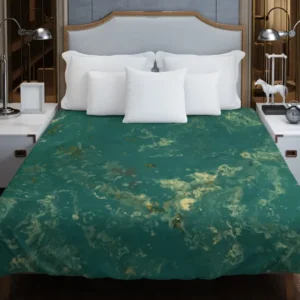 Green Marble Texture Design Duvet Cover