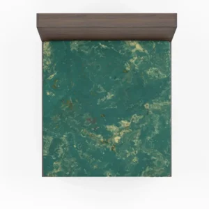 Green Marble Texture Design Fitted Sheet