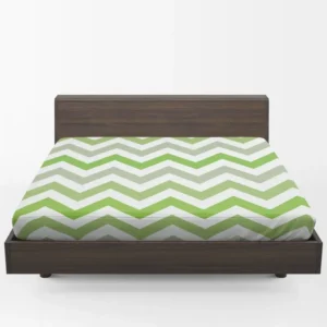 Green Zigzag Pattern Fitted Sheet 1