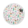 Hand Drawn Boho Luck Charm Pattern Design Round Beach Towel