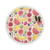 Hand Drawn Fruit and Floral  Design Round Beach Towel